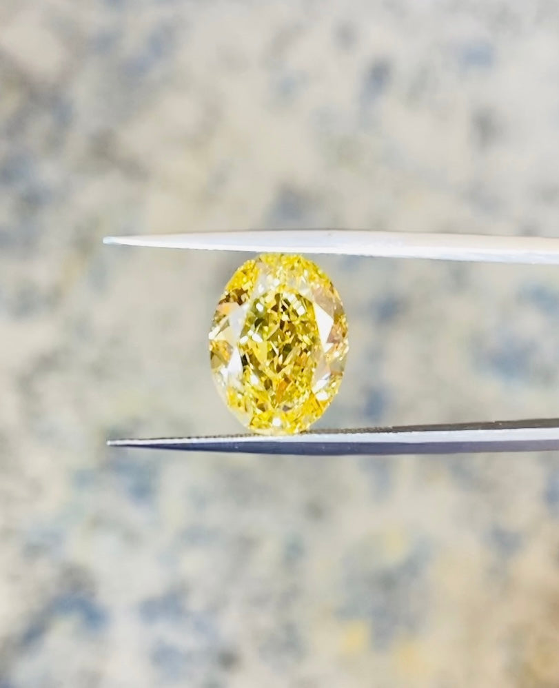 Emilio Jewelry GIA Certified 5.00 Carat Vivid Yellow Diamond Ring