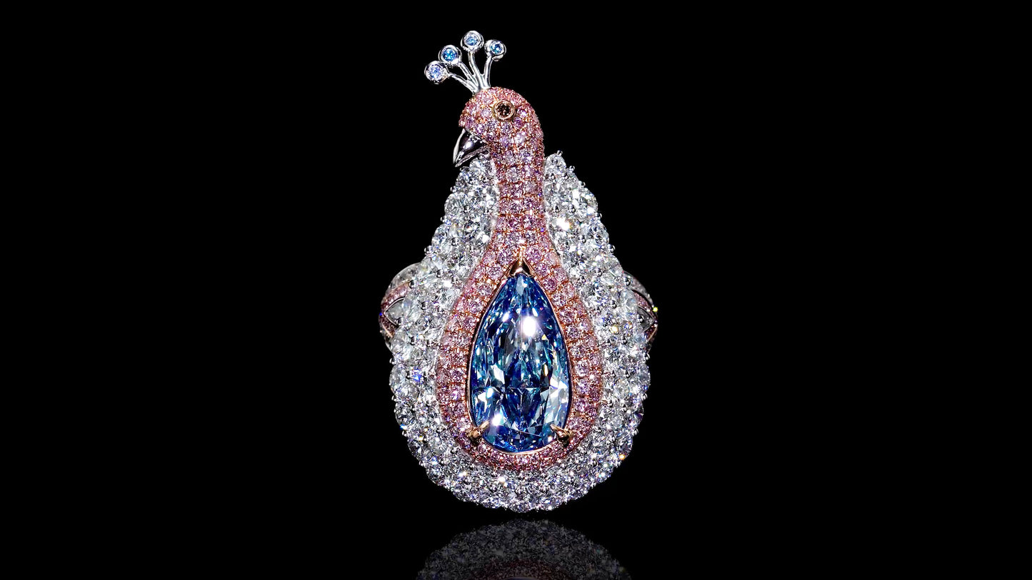Emilio Jewelry GIA Certified 6.00 Carat Fancy Light Pure Blue Diamond Multipiece