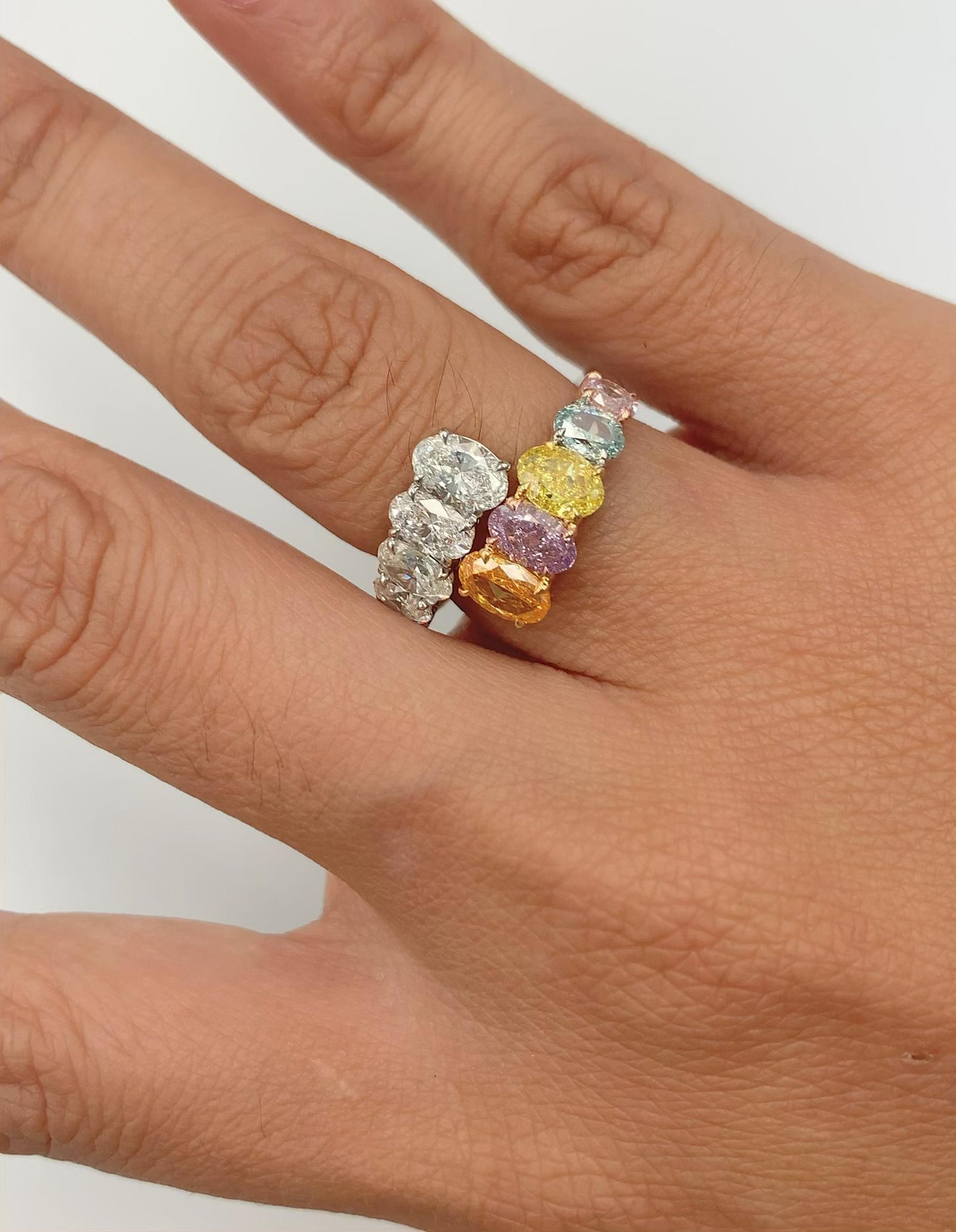 Emilio Jewelry Gia Certified Fancy Color Diamond Band