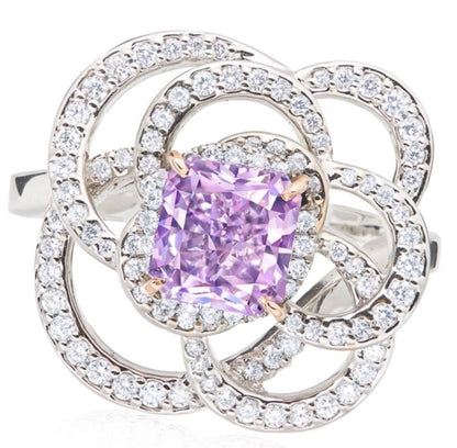 Emilio Jewelry 1.00 Fancy Vivid Pinkish Purple