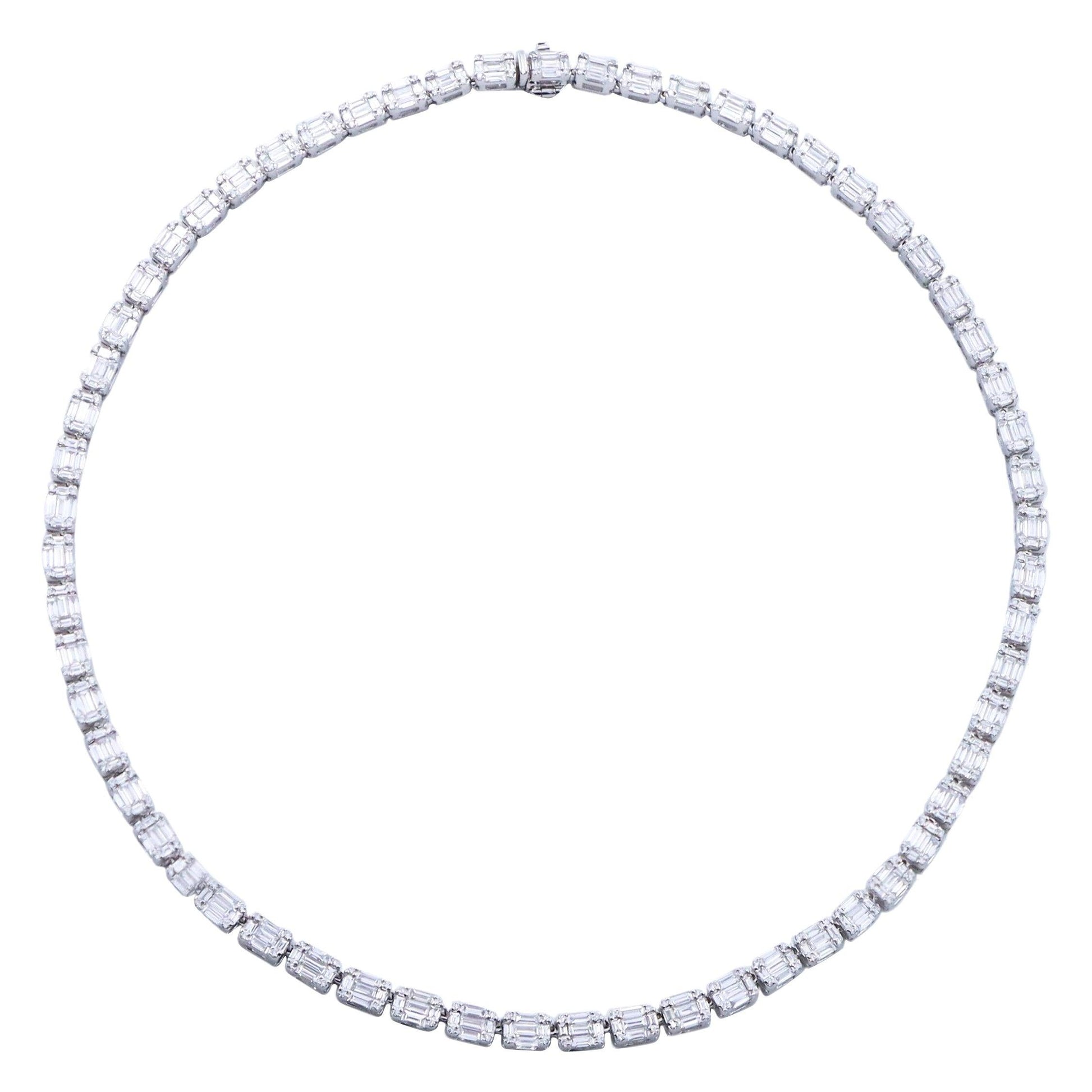 Emilio Jewelry 10.23 Carat Illusion Diamond Necklace