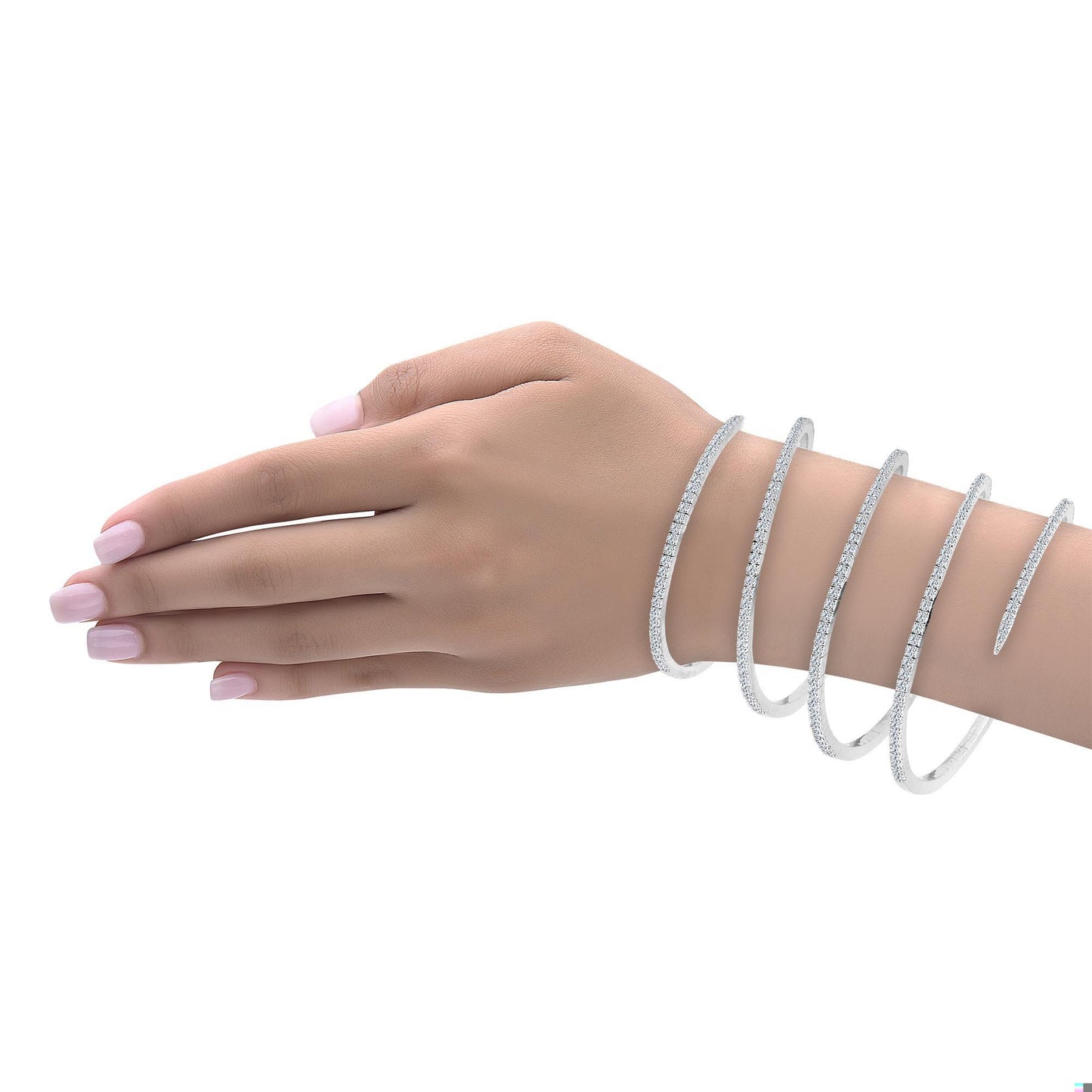 Emilio Jewelry 11.42 Carat Diamond Stretch Cuff Bracelet