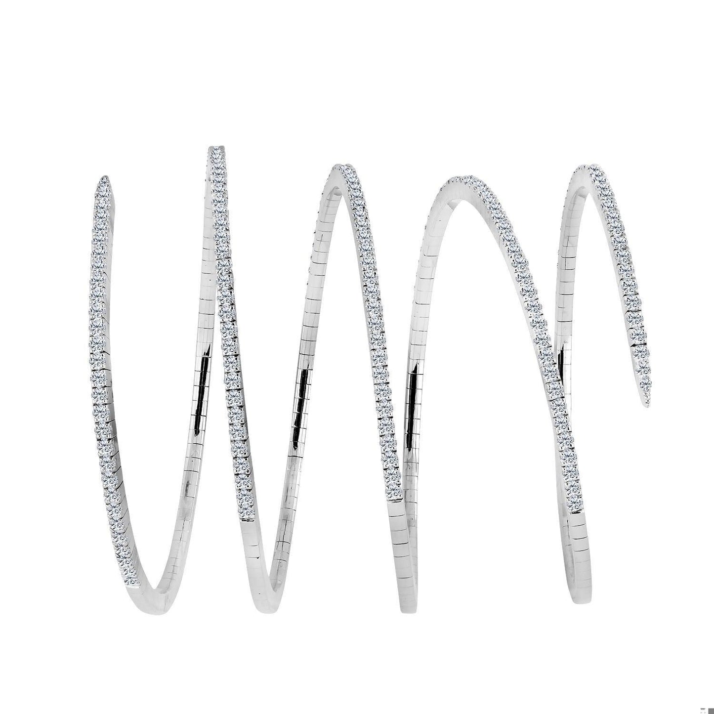 Emilio Jewelry 11.42 Carat Diamond Stretch Cuff Bracelet