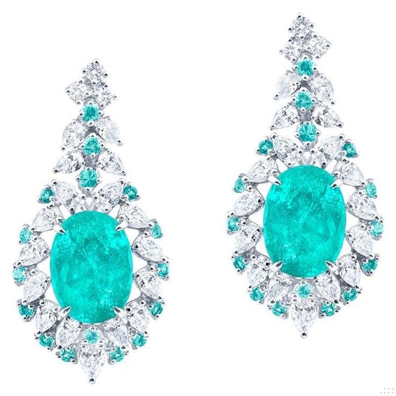 Emilio Jewelry 13.13 Carat Paraiba Earring
