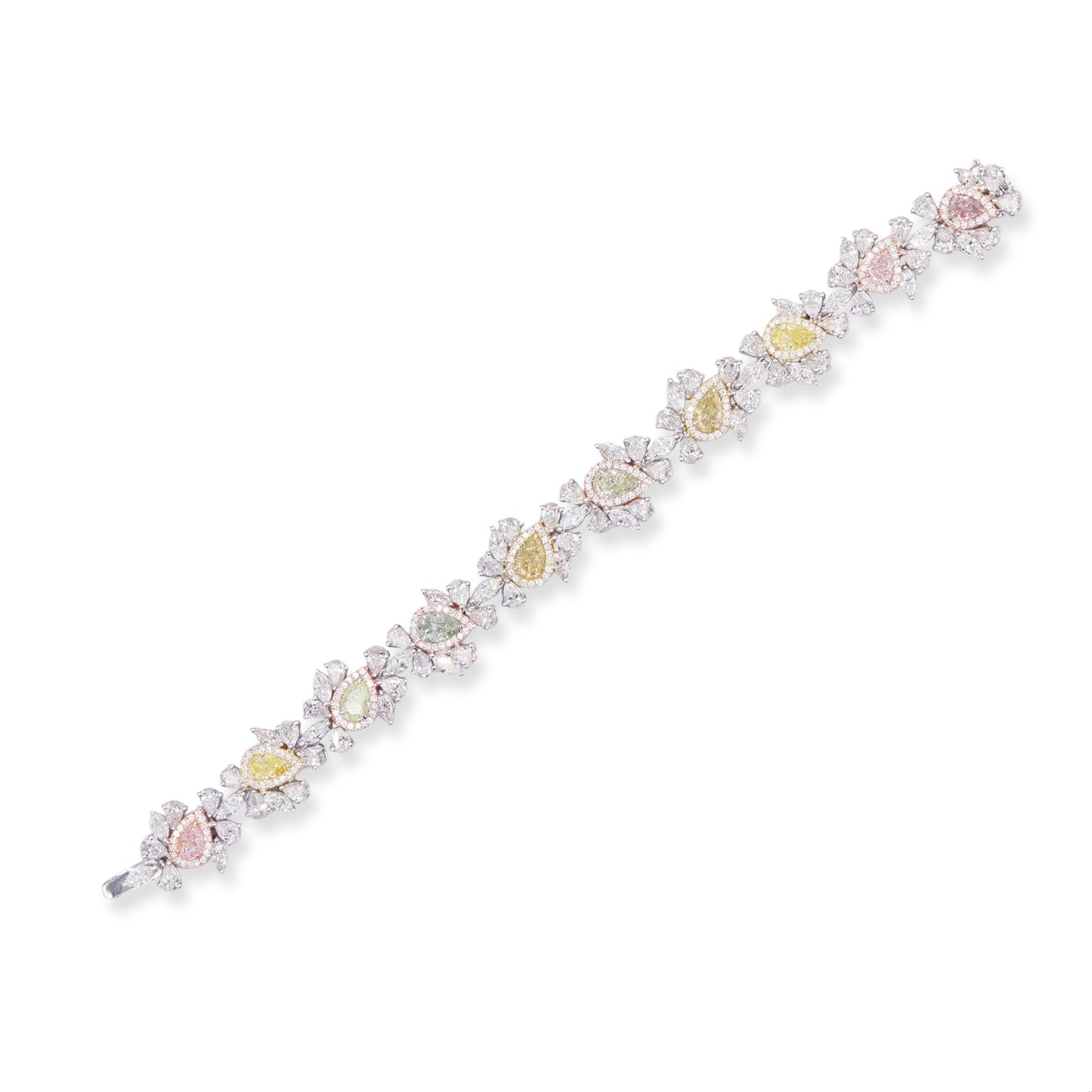 Emilio Jewelry 17.85 Carat Fancy Color Diamond Bracelet