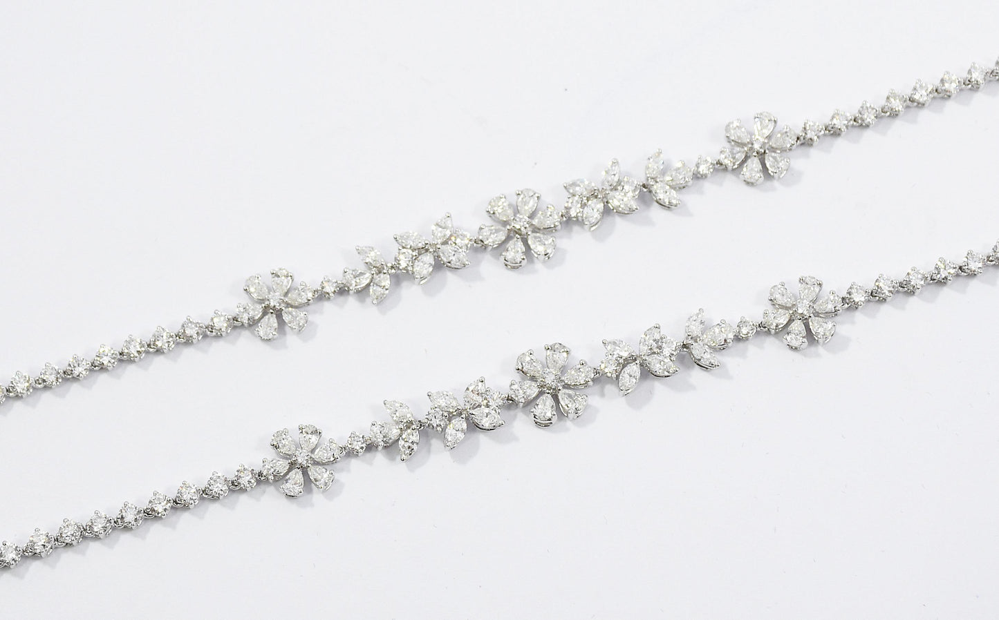 Emilio Jewelry 25.96 Carat Pear and Marquise Diamond Necklace