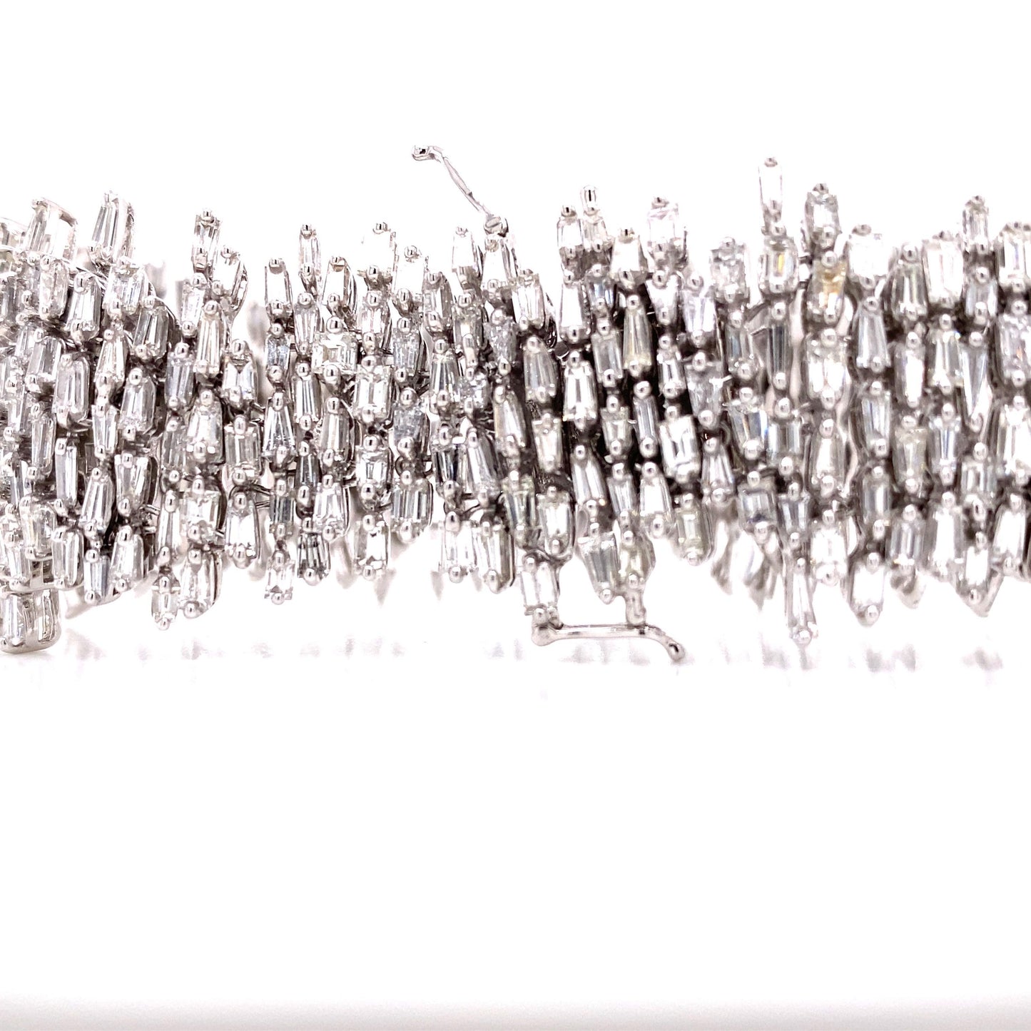 Emilio Jewelry 27.00 Carat Tapered Baguette Diamond Bracelet