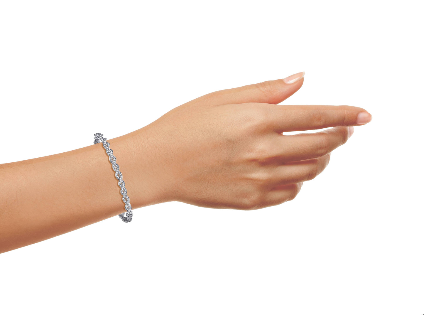 Emilio Jewelry 3.00 Carat Micro Pave Diamond Gold Bracelet