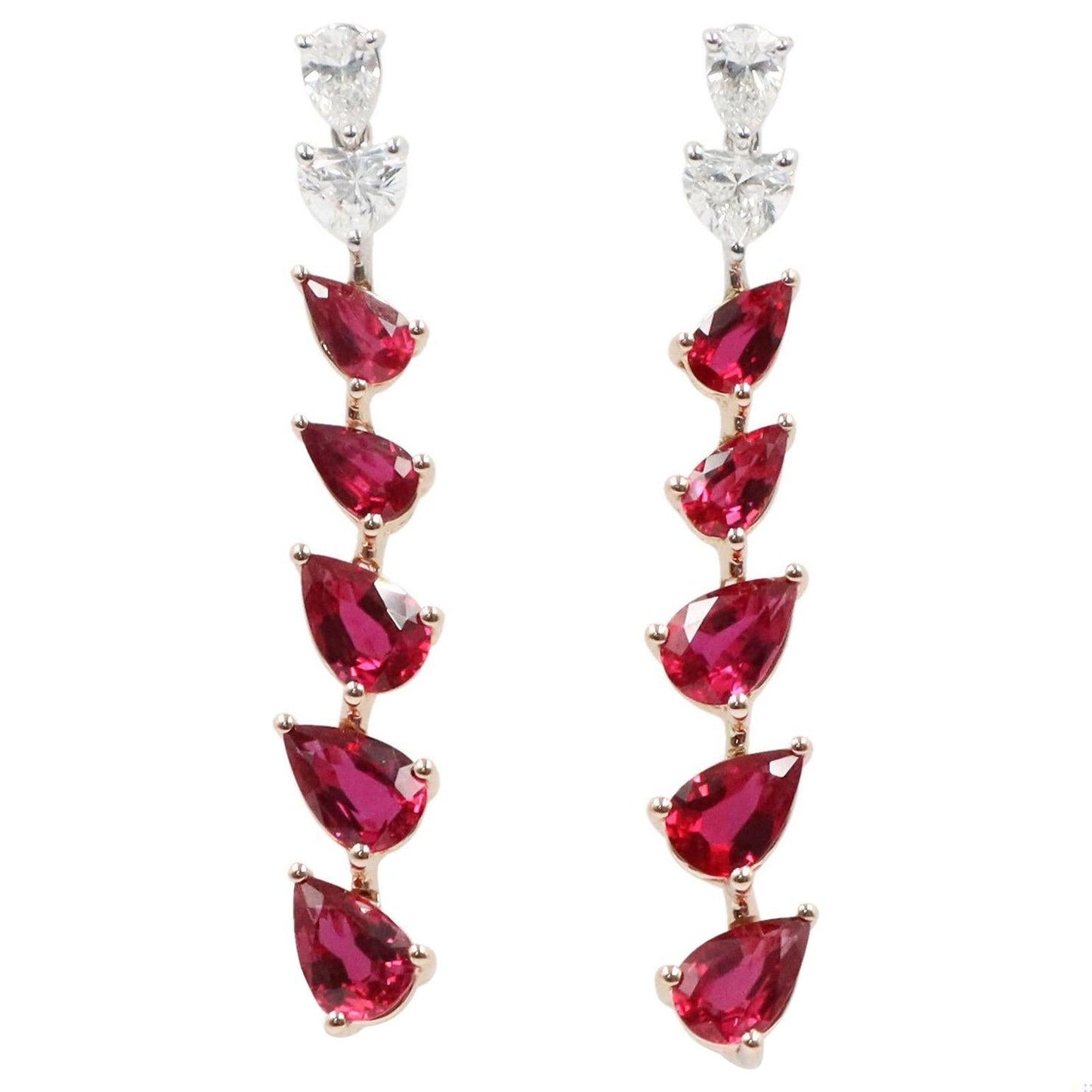 Emilio Jewelry 3.95 Carat Ruby Diamond Earring