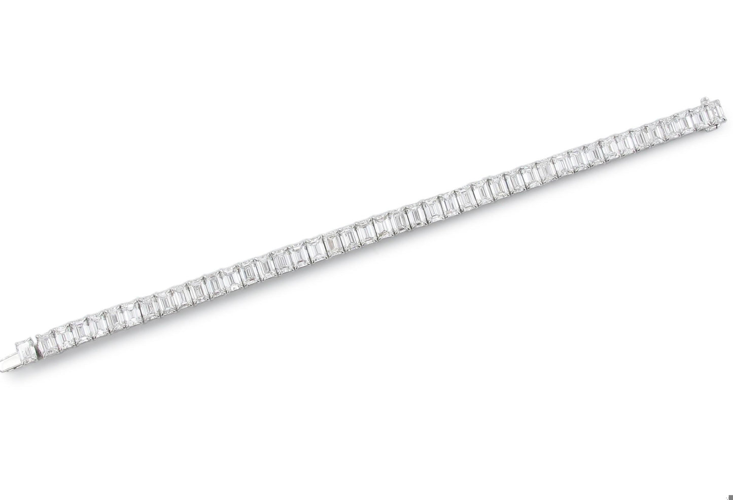 Emilio Jewelry .40 Carat Each GIA Certified Emerald Cut Diamond Bracelet