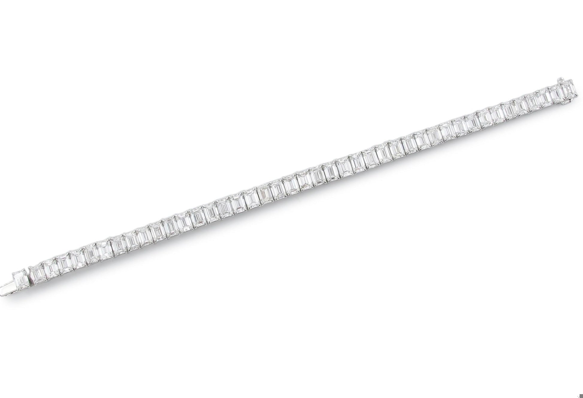 Emilio Jewelry .40 Carat Each GIA Certified Emerald Cut Diamond Bracelet