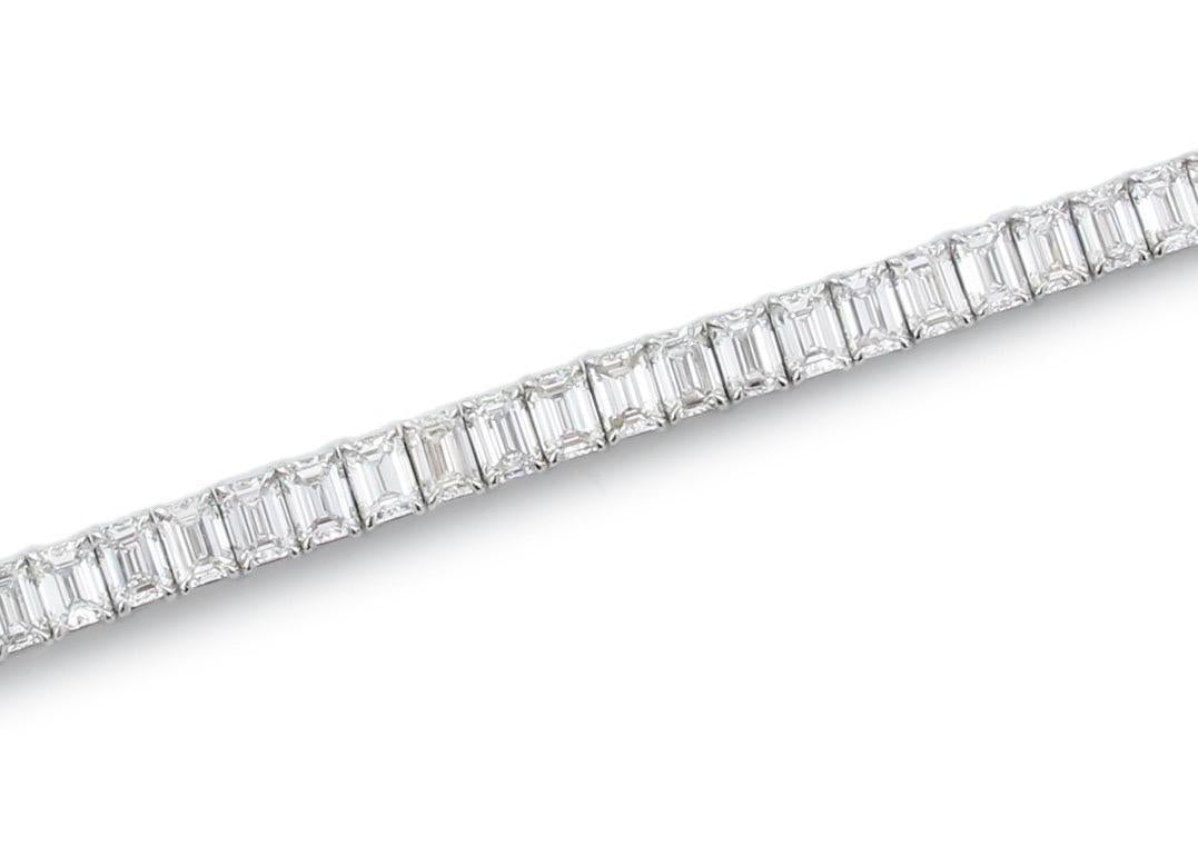 Emilio Jewelry .40 Carat Each GIA Certified Emerald Cut Diamond Bracelet