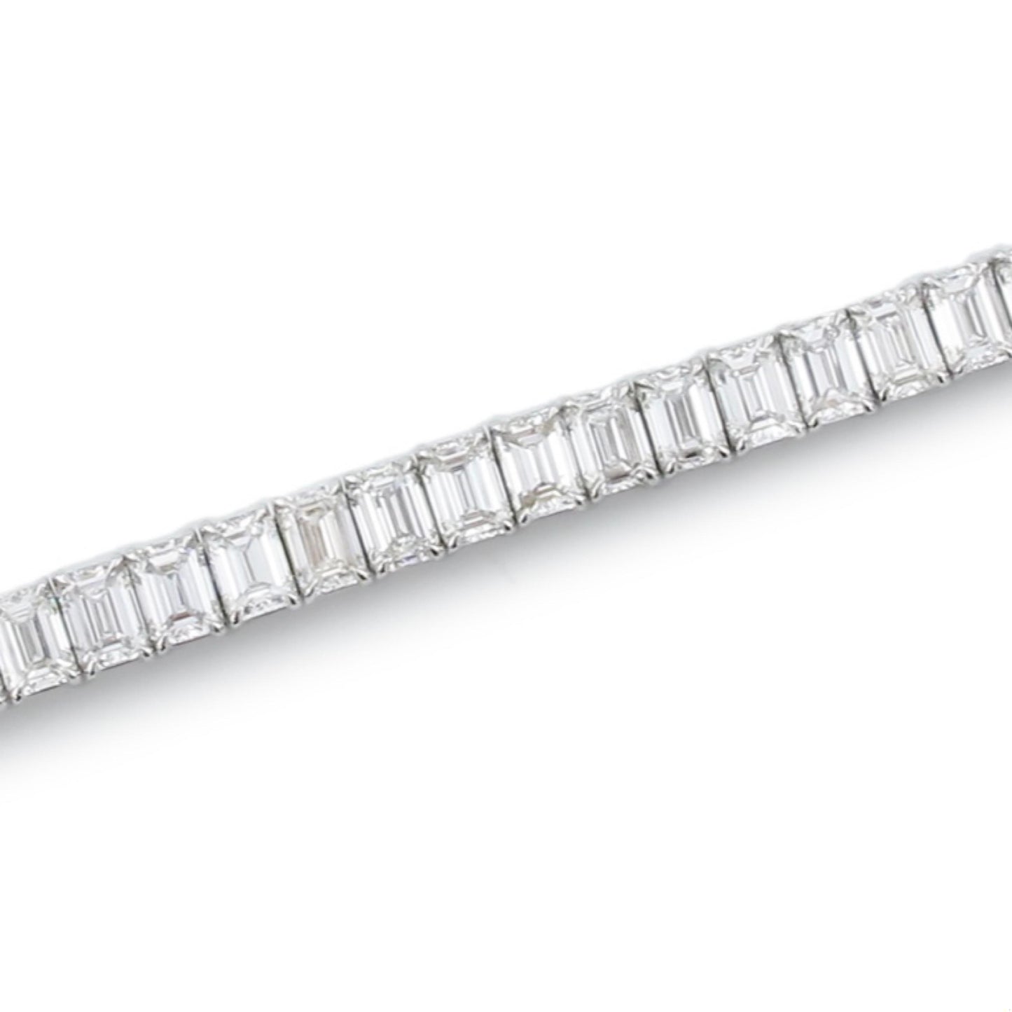 Emilio Jewelry .40 Carat Each GIA Certified Emerald Cut Diamond Bracelet