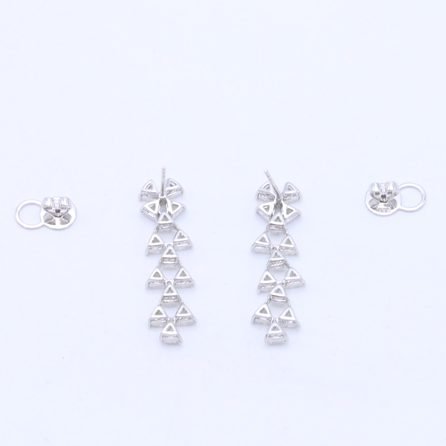 Emilio Jewelry 4.15 Carat Trilliant Cut Diamond Earring