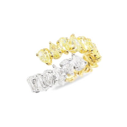Emilio Jewelry 4.71 Carat Yellow White Diamond Band