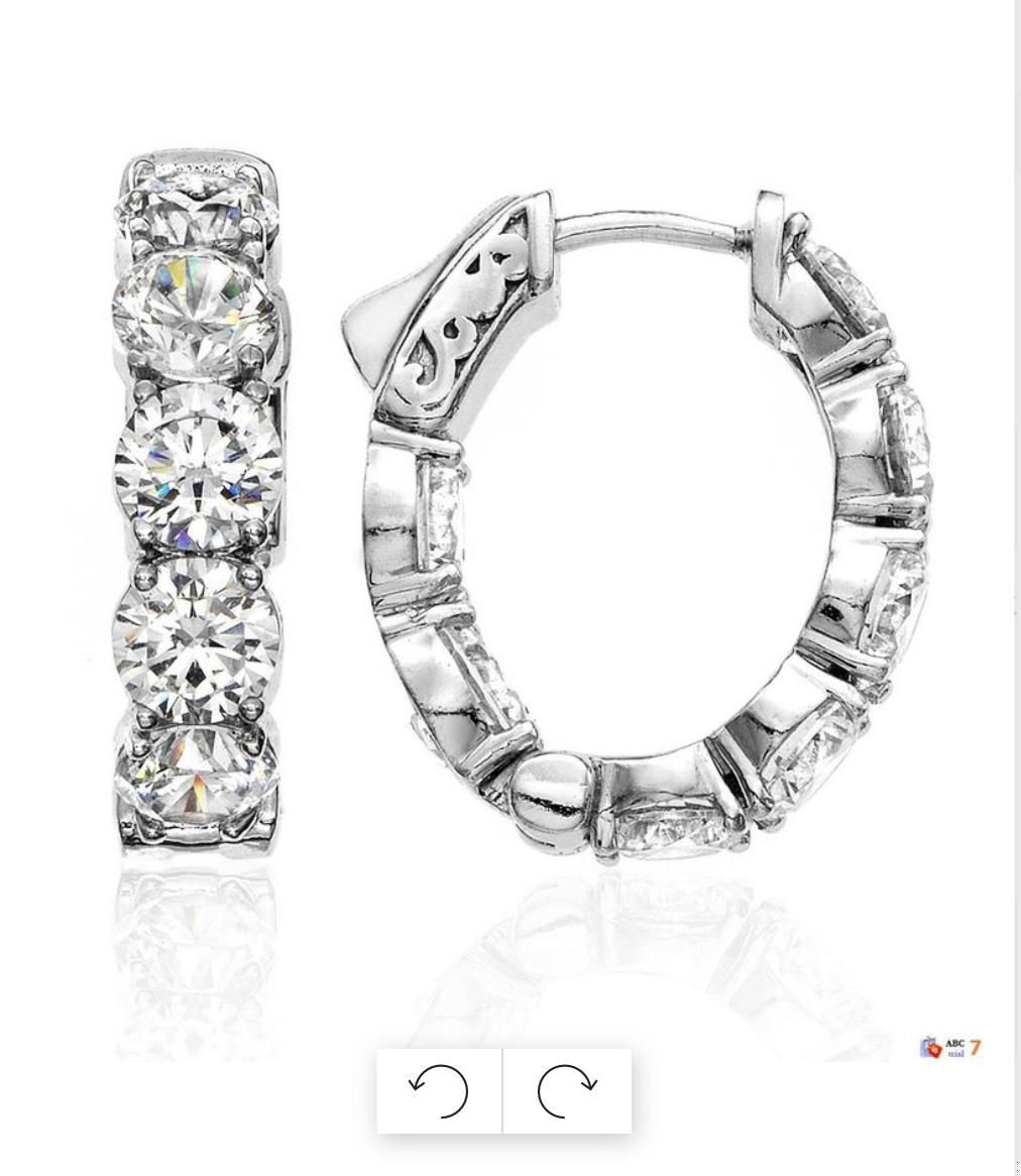 Emilio Jewelry .50 Carat Each Diamond Oval Hoop Earrings