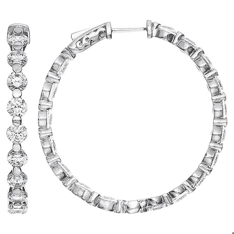 Emilio Jewelry 5.40 Carat Single Prong Hoop Earring