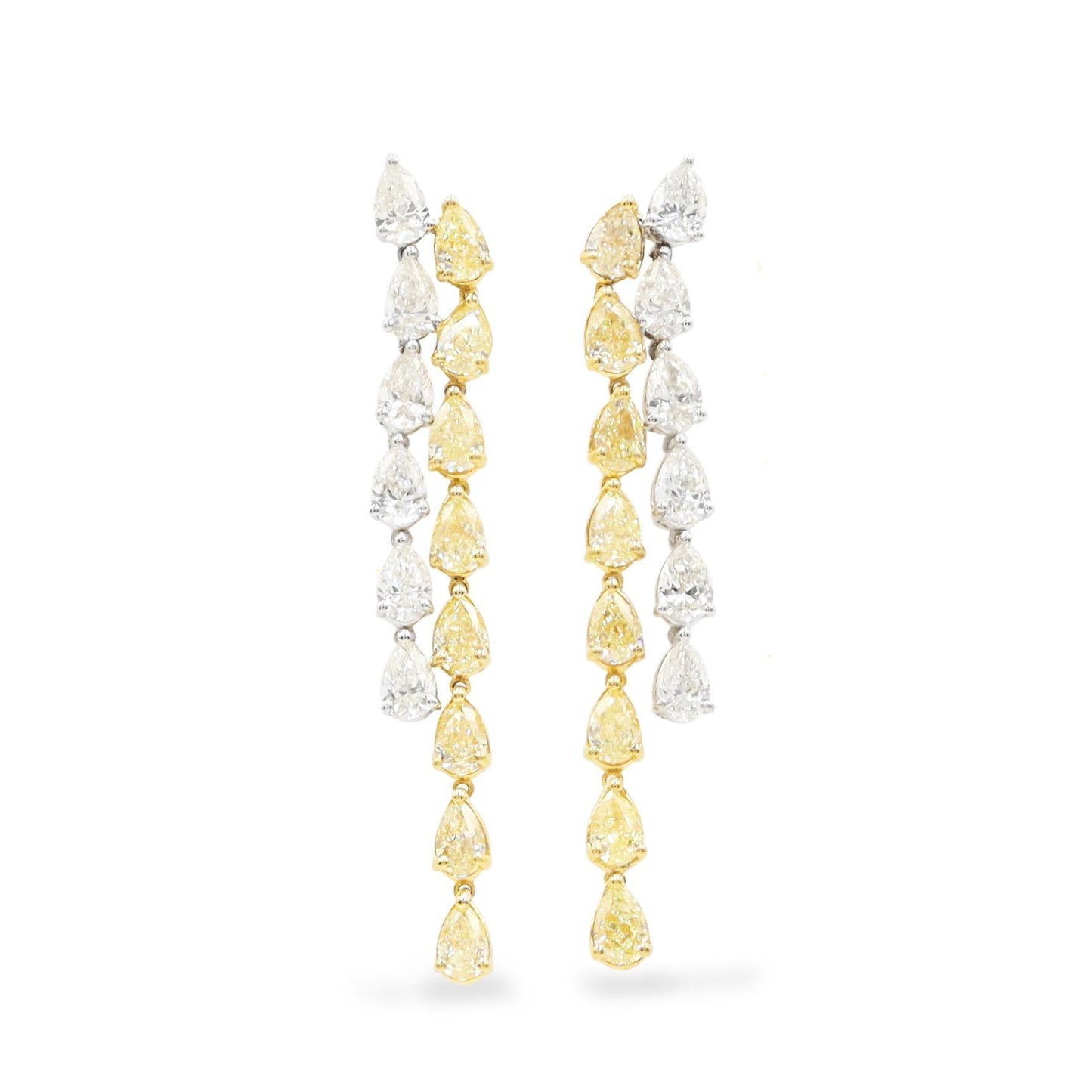 Emilio Jewelry 5.52 Carat Yellow Diamond Drop Earrings