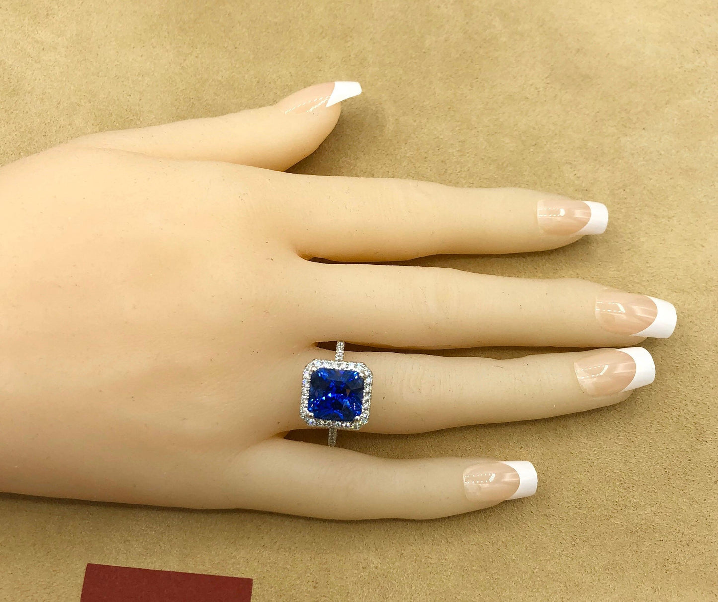 Emilio Jewelry 7.69 Carat AGL Certified Radiant Sapphire Diamond Ring