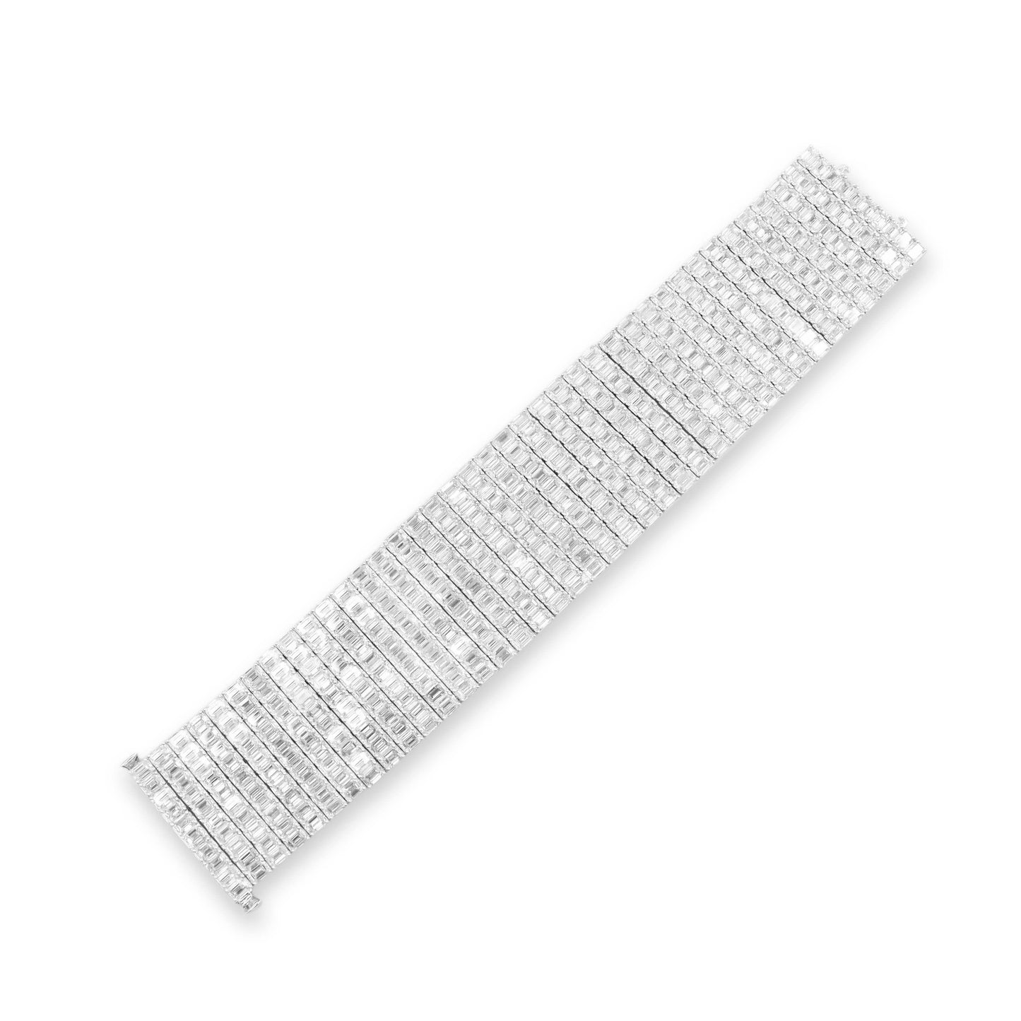 Emilio Jewelry 76 Carat Emerald Cut Diamond Bracelet Cuff