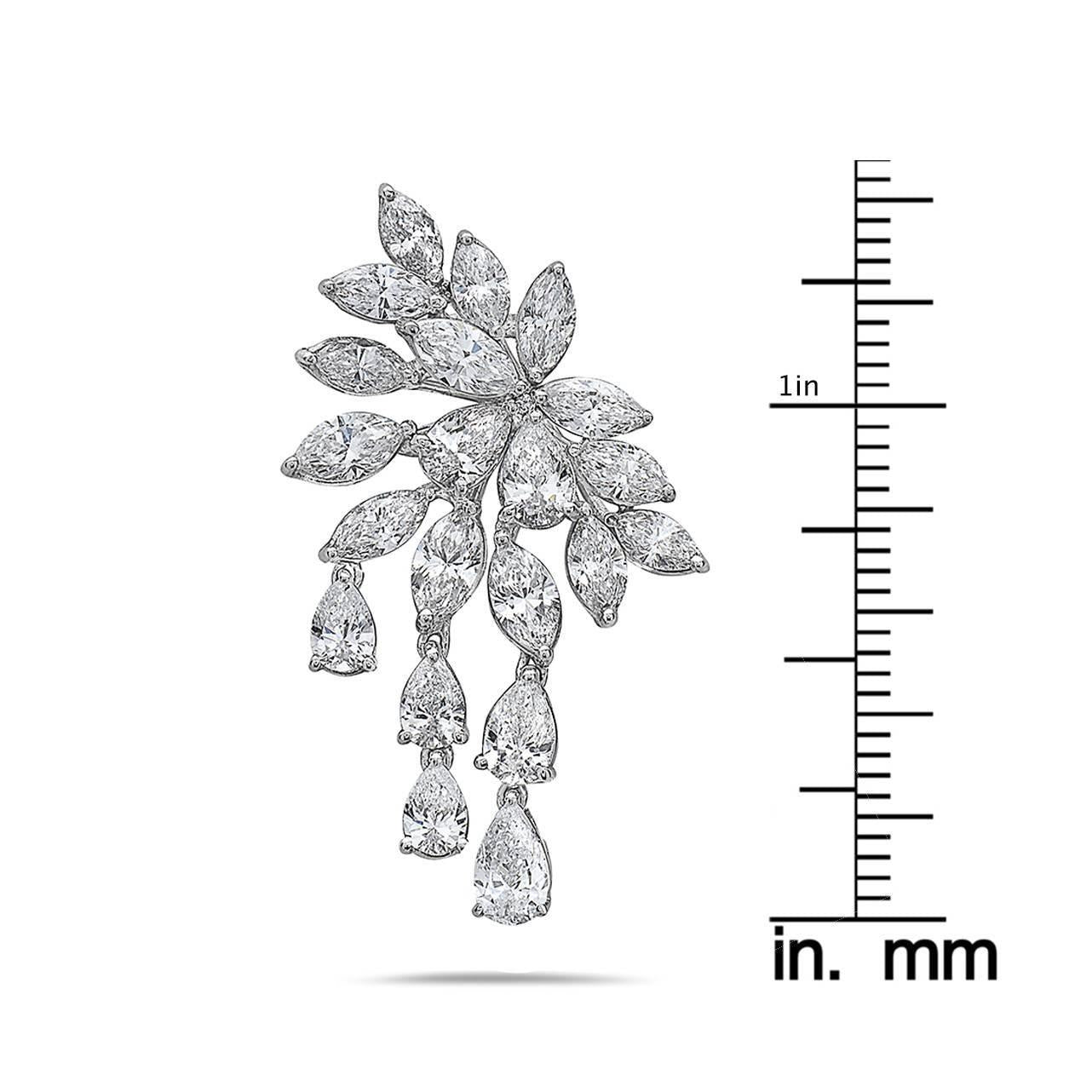 Emilio Jewelry 8.06 Carat Fancy Clustered Diamond Earring