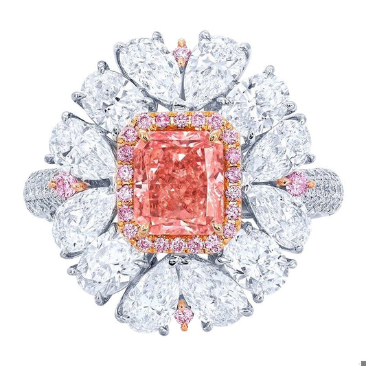 Emilio Jewelry Argyle Certified Fancy Intense Pink Diamond Ring