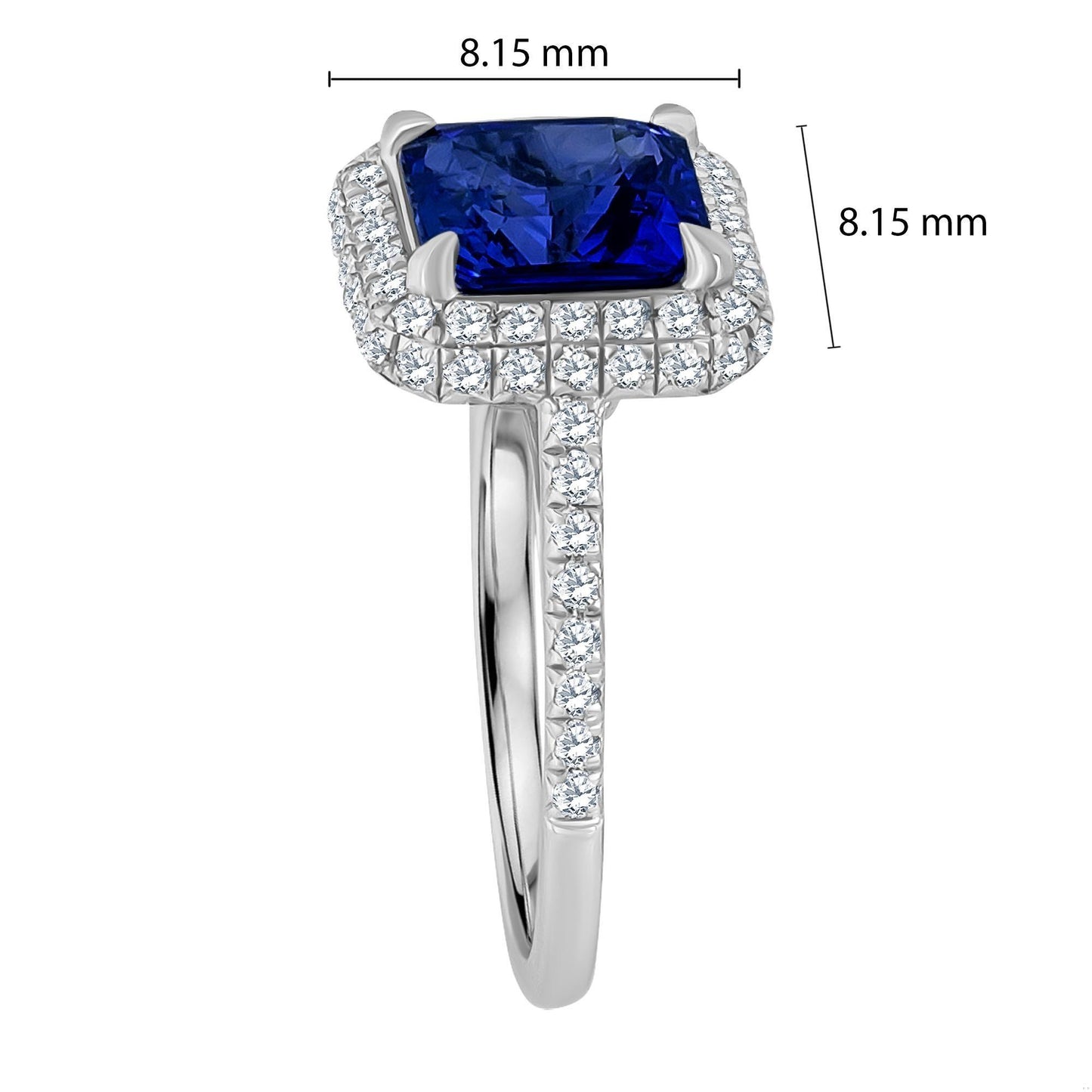 Emilio Jewelry Certified 3.98 Carat Ceylon Sapphire Diamond Ring