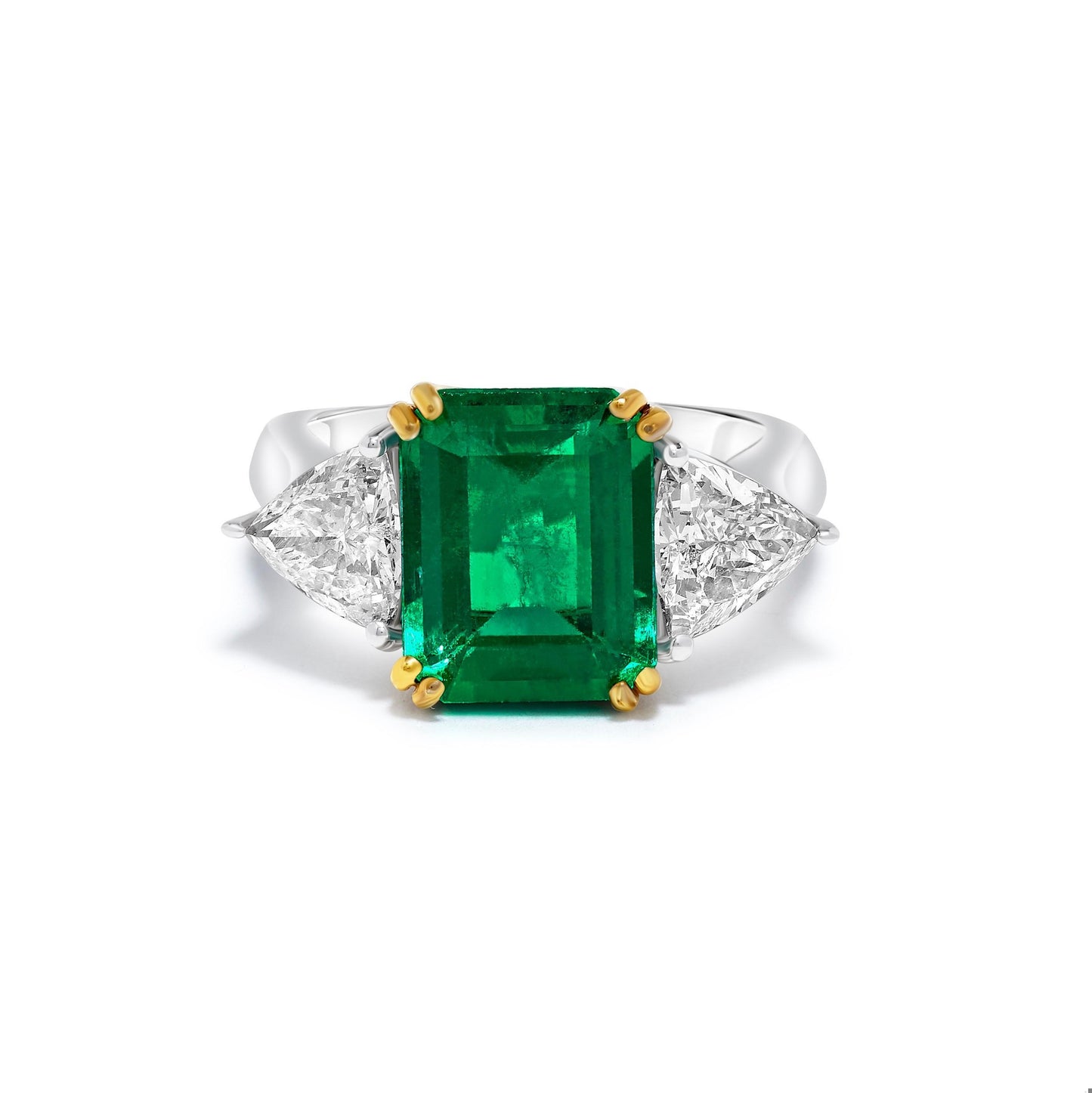 Emilio Jewelry Certified 6.00 Carat Colombian Muzo Vivid Green Diamond Ring