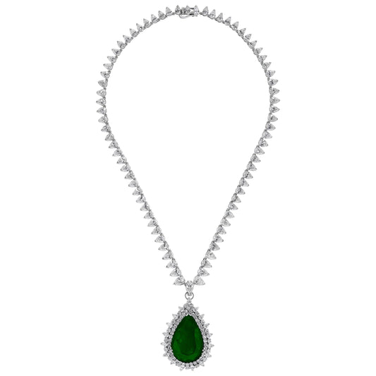 Emilio Jewelry Certified 62.00 Carat Colombian Muzo Diamond Necklace