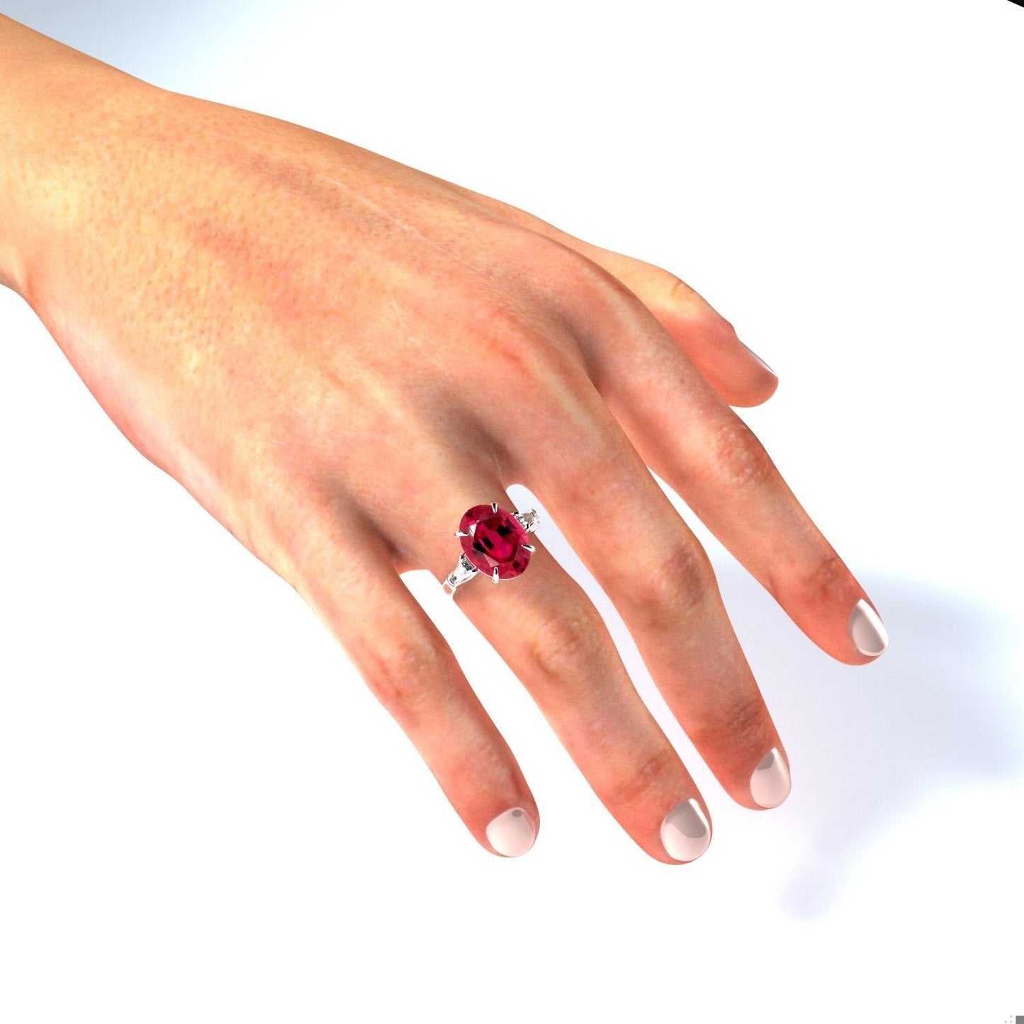 Emilio Jewelry Certified 8.00 Carat Ruby Diamond Ring