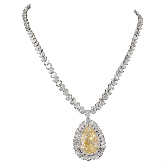 Emilio Jewelry Certified 83.00 Carat Fancy Diamond Necklace