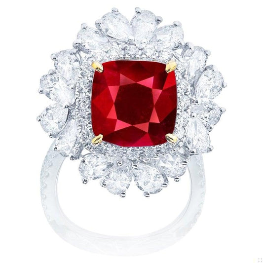 Emilio Jewelry Certified Burma No Heat Ruby Ring