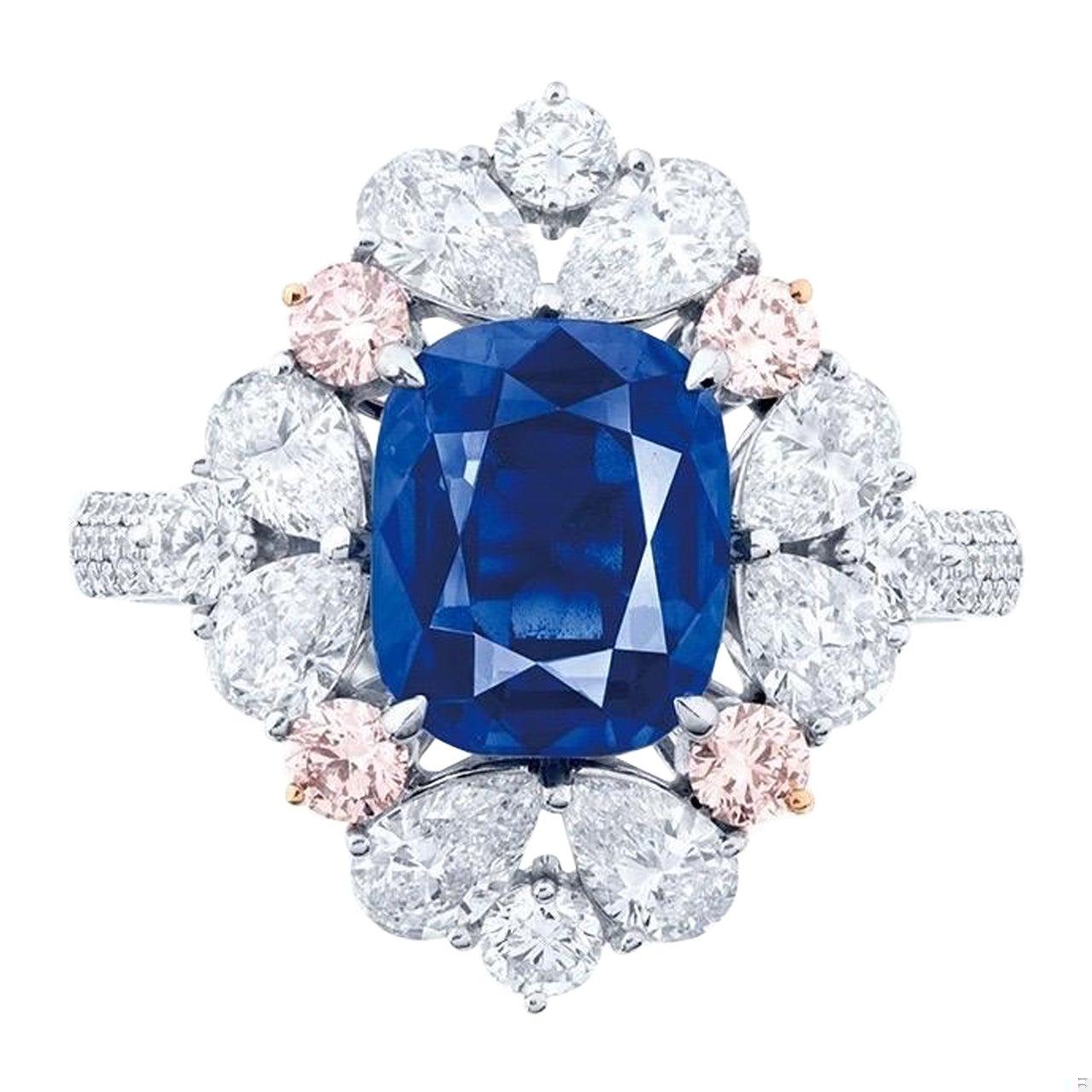 Emilio Jewelry Certified Kashmir Sapphire Ring