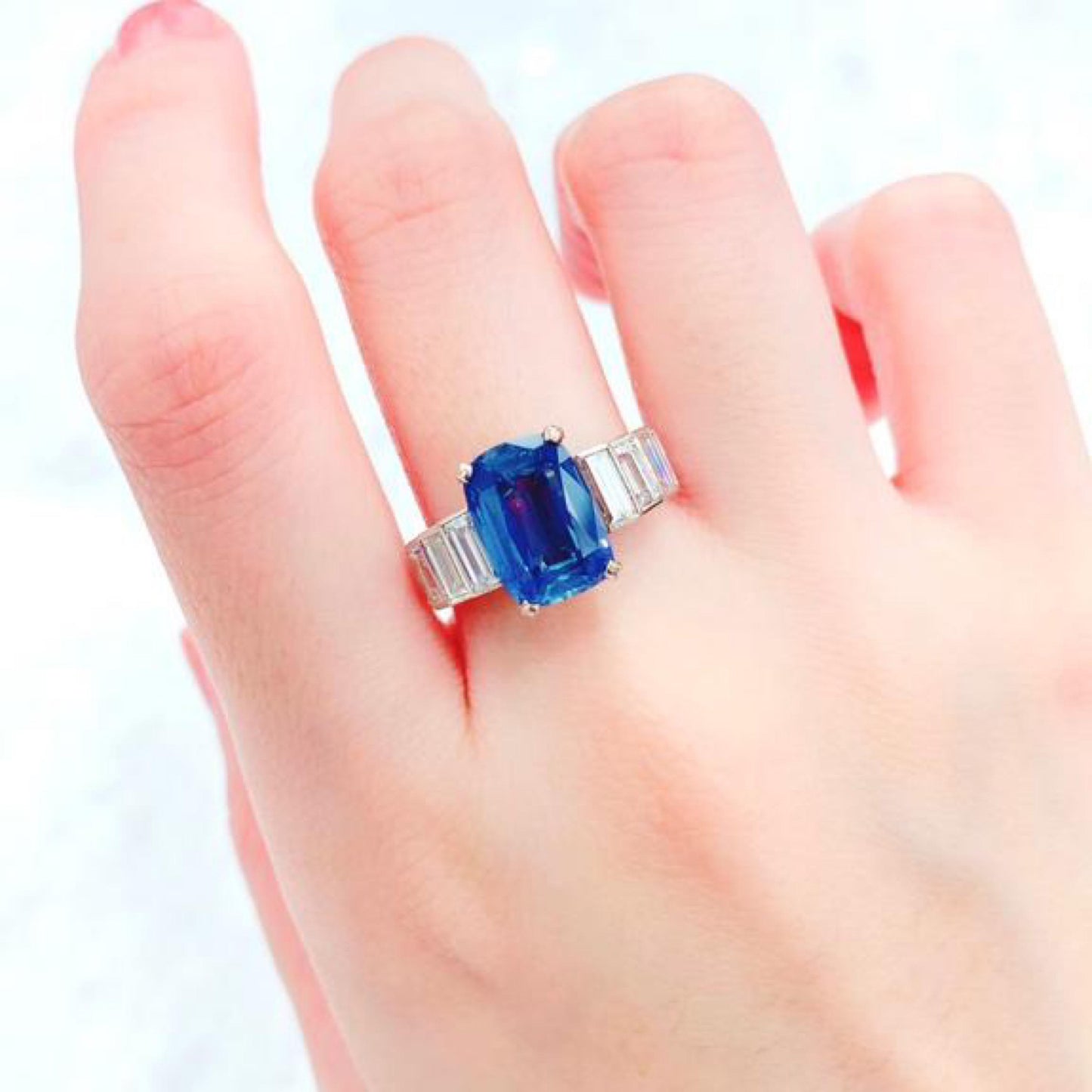 Emilio Jewelry Certified Kashmir Sapphire Ring