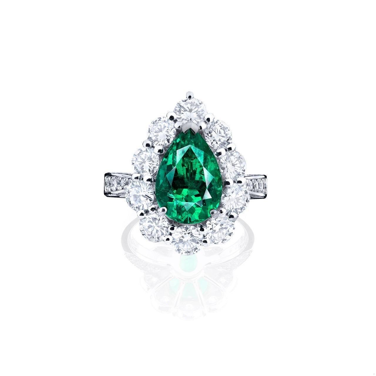 Emilio Jewelry Certified No Oil Emerald Ring
