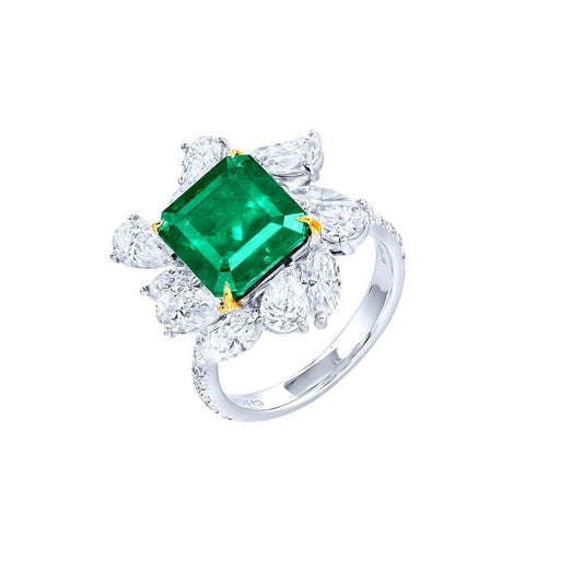 Emilio Jewelry Certified No oil Muzo Old Mine Colombian Emerald Ring