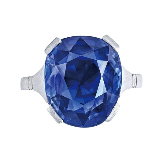 Emilio Jewelry Certified Untreated Kashmir Sapphire Ring