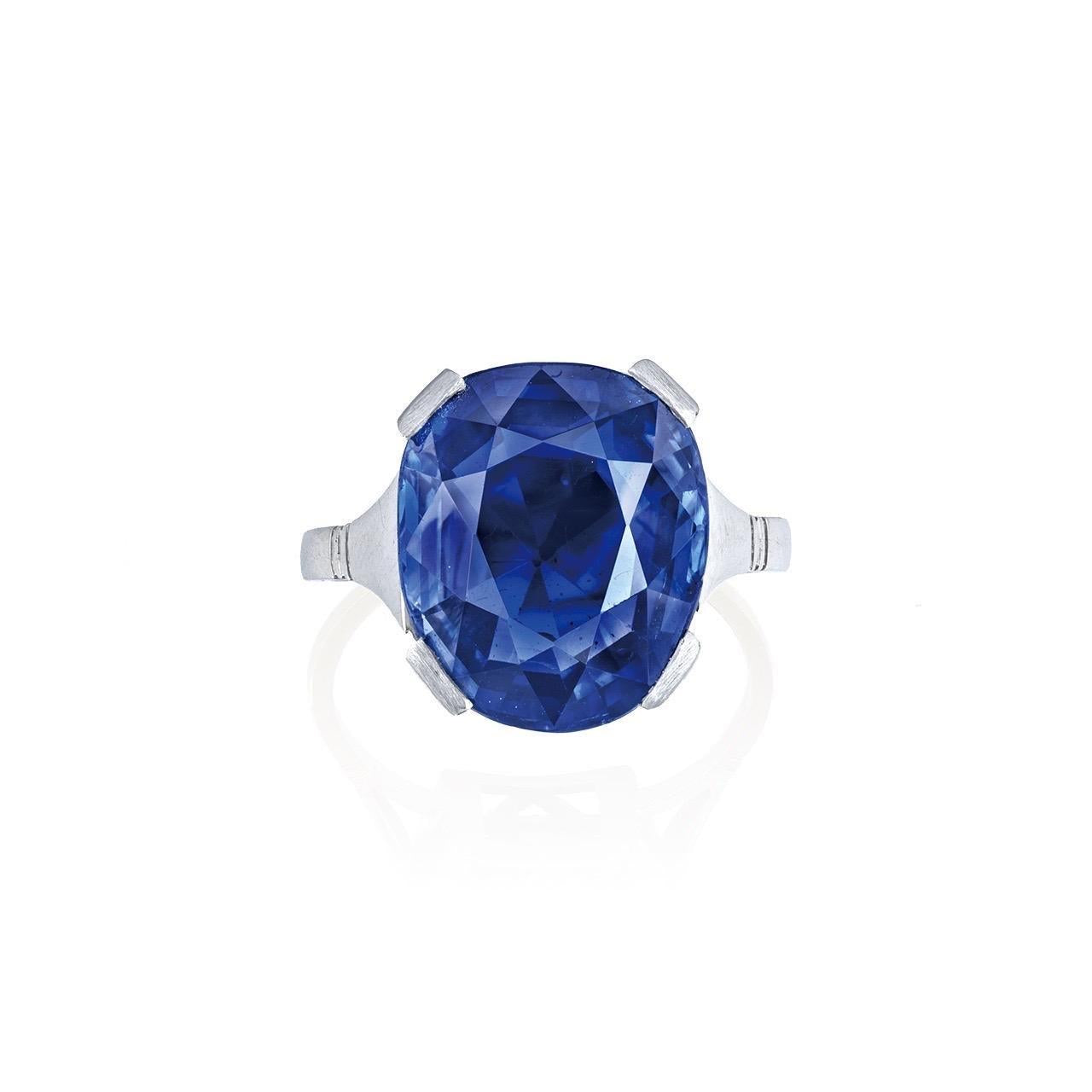 Emilio Jewelry Certified Untreated Kashmir Sapphire Ring