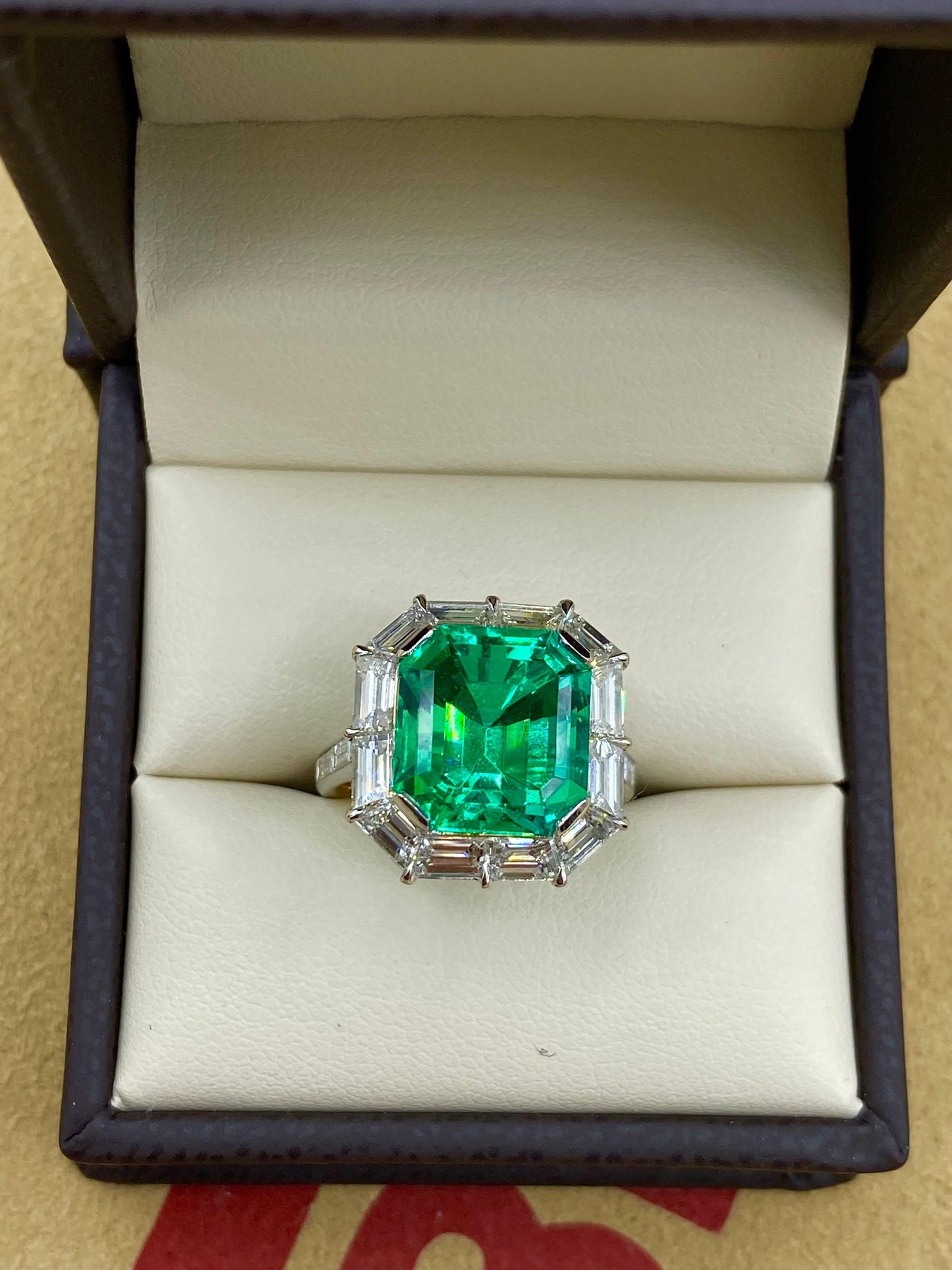 Emilio Jewelry Certified Untreated No Oil Colombian Emerald Ring