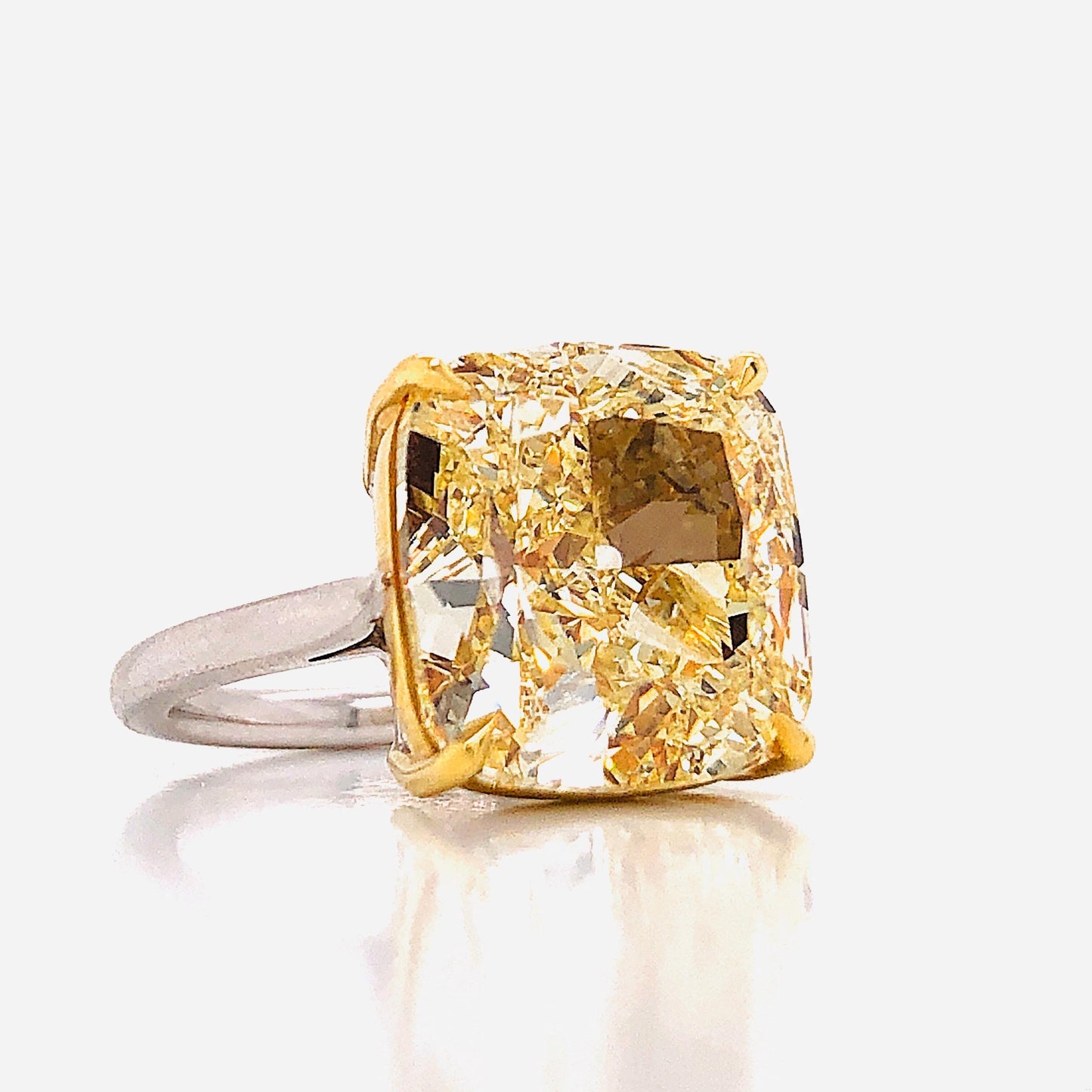 Emilio Jewelry GIA Certified 12 Carat Fancy Yellow Diamond Ring