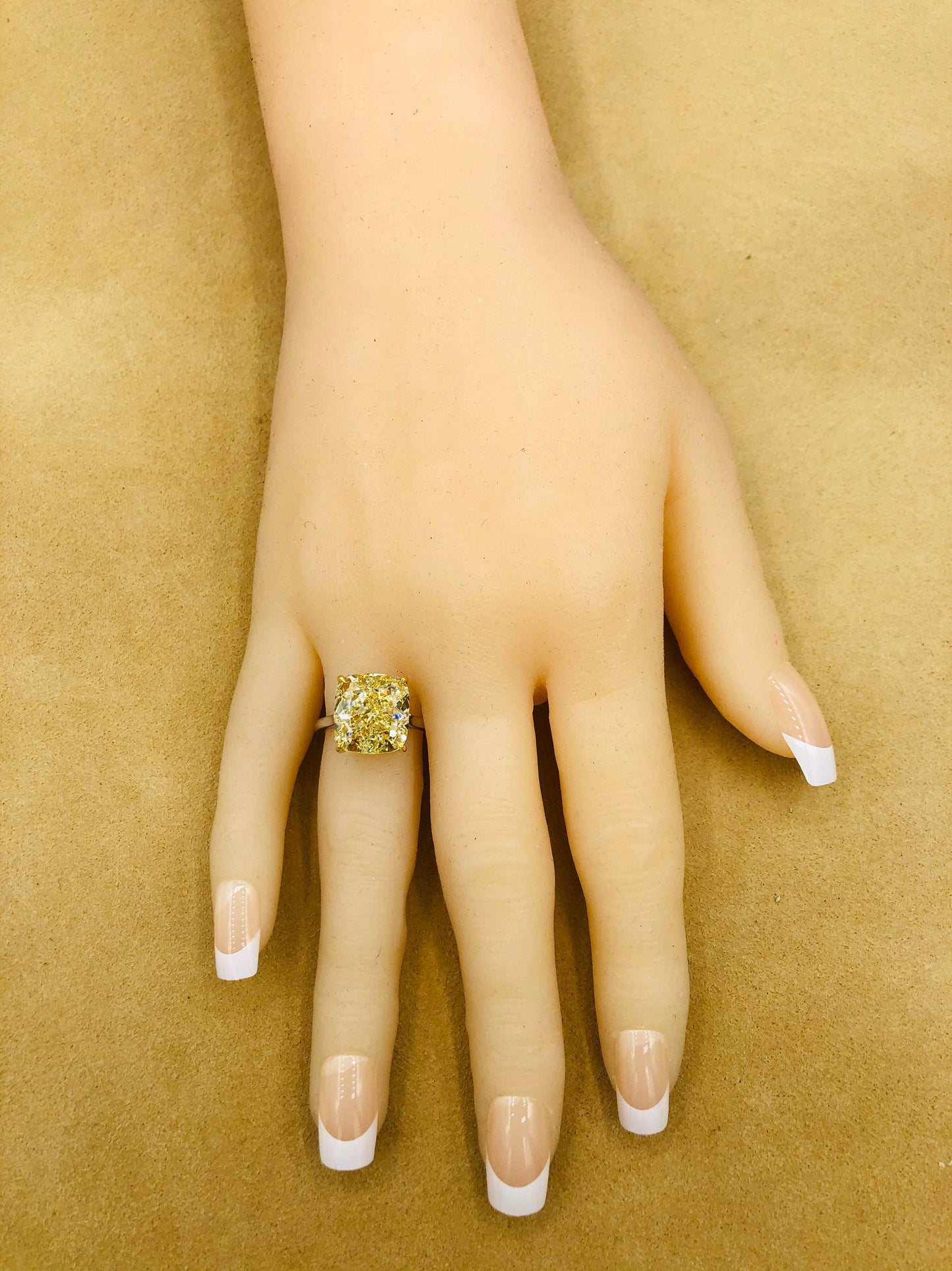 Emilio Jewelry GIA Certified 12 Carat Fancy Yellow Diamond Ring
