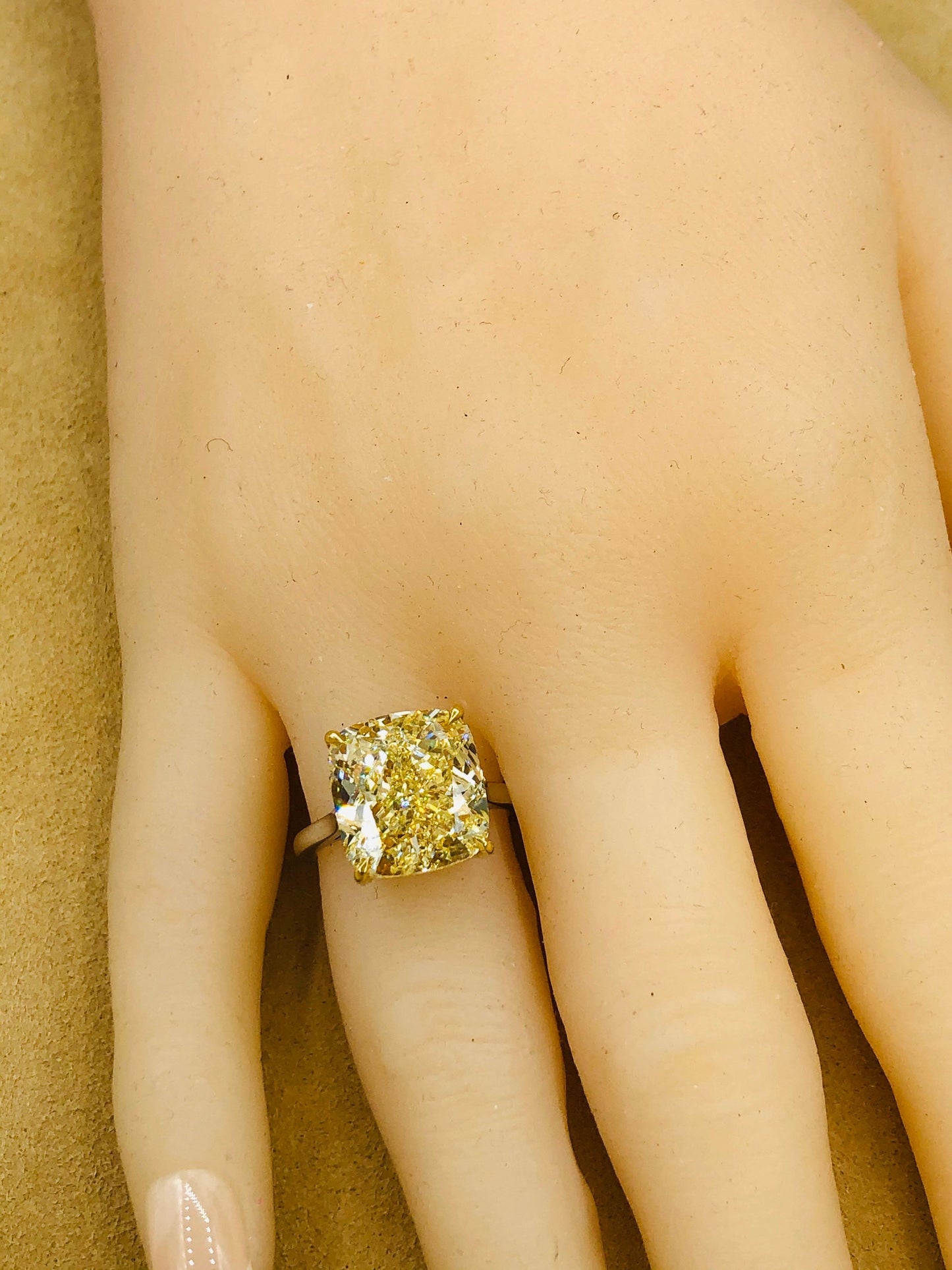 Emilio Jewelry GIA Certified 12 Carat Fancy Yellow Diamond Ring