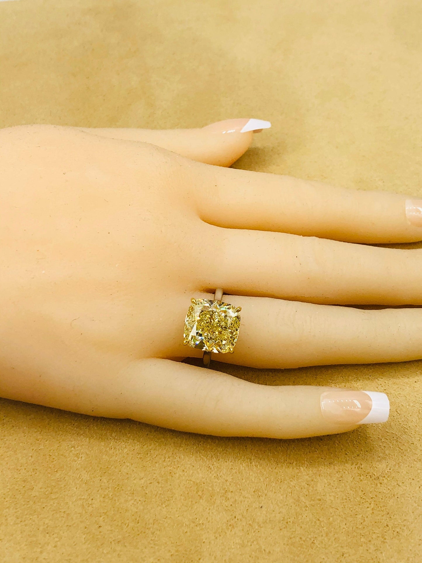 Emilio Jewelry GIA Certified 12 Carat Fancy Yellow Diamond Ring