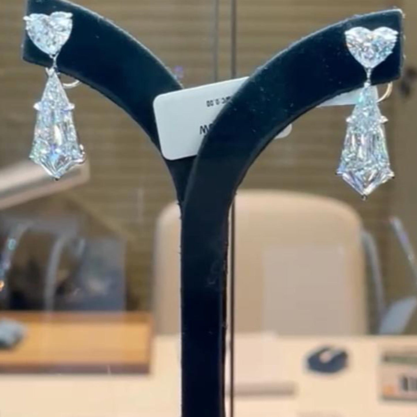 Emilio Jewelry GIA Certified 14.38 Carat Kite Heart Diamond Earrings