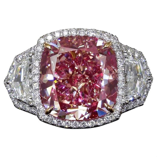 Emilio Jewelry GIA Certified 16.00 Carat Pinkish Diamond Ring
