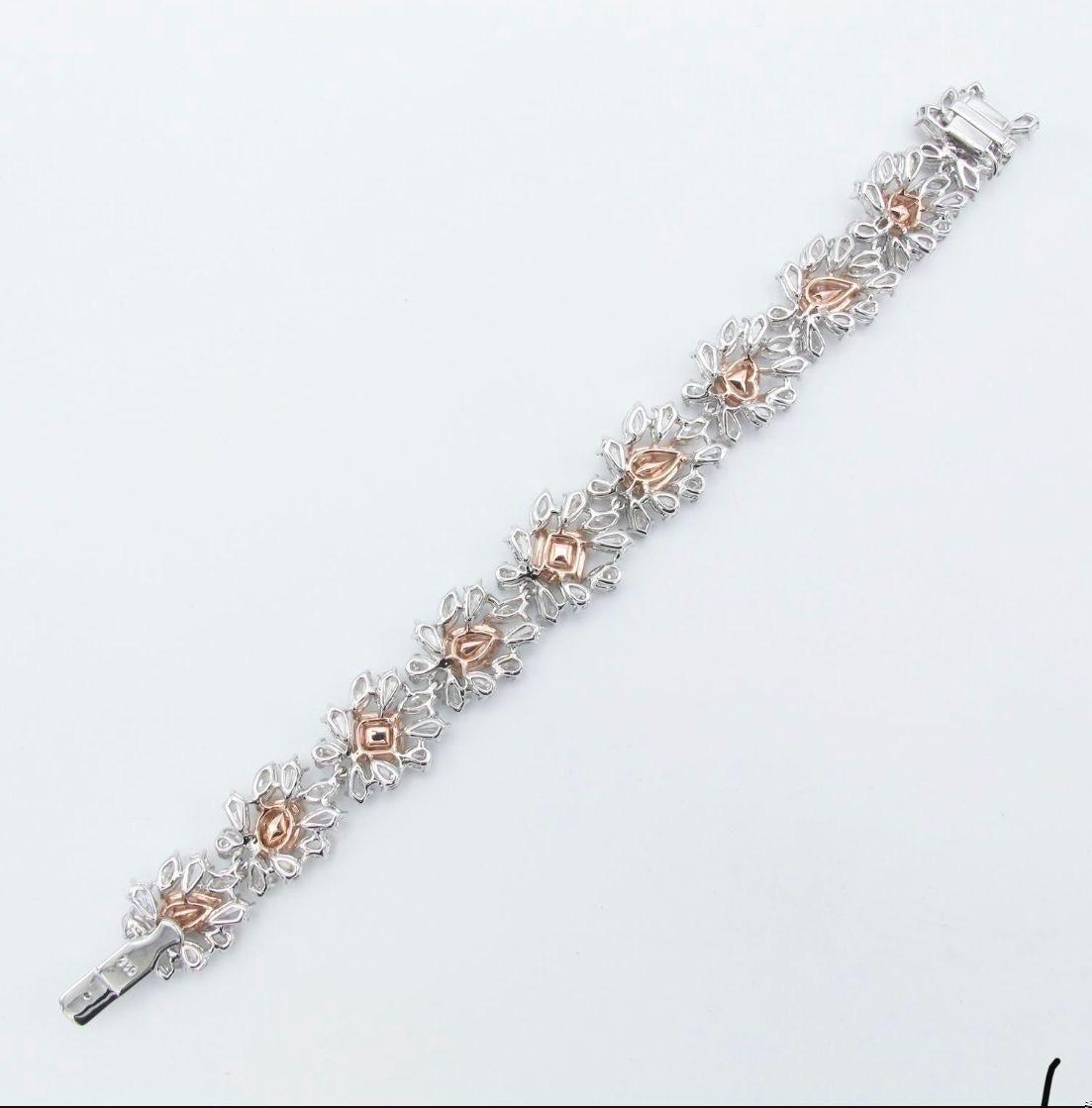 Emilio Jewelry GIA Certified 22.00 Carat Natural Pink Diamond Bracelet