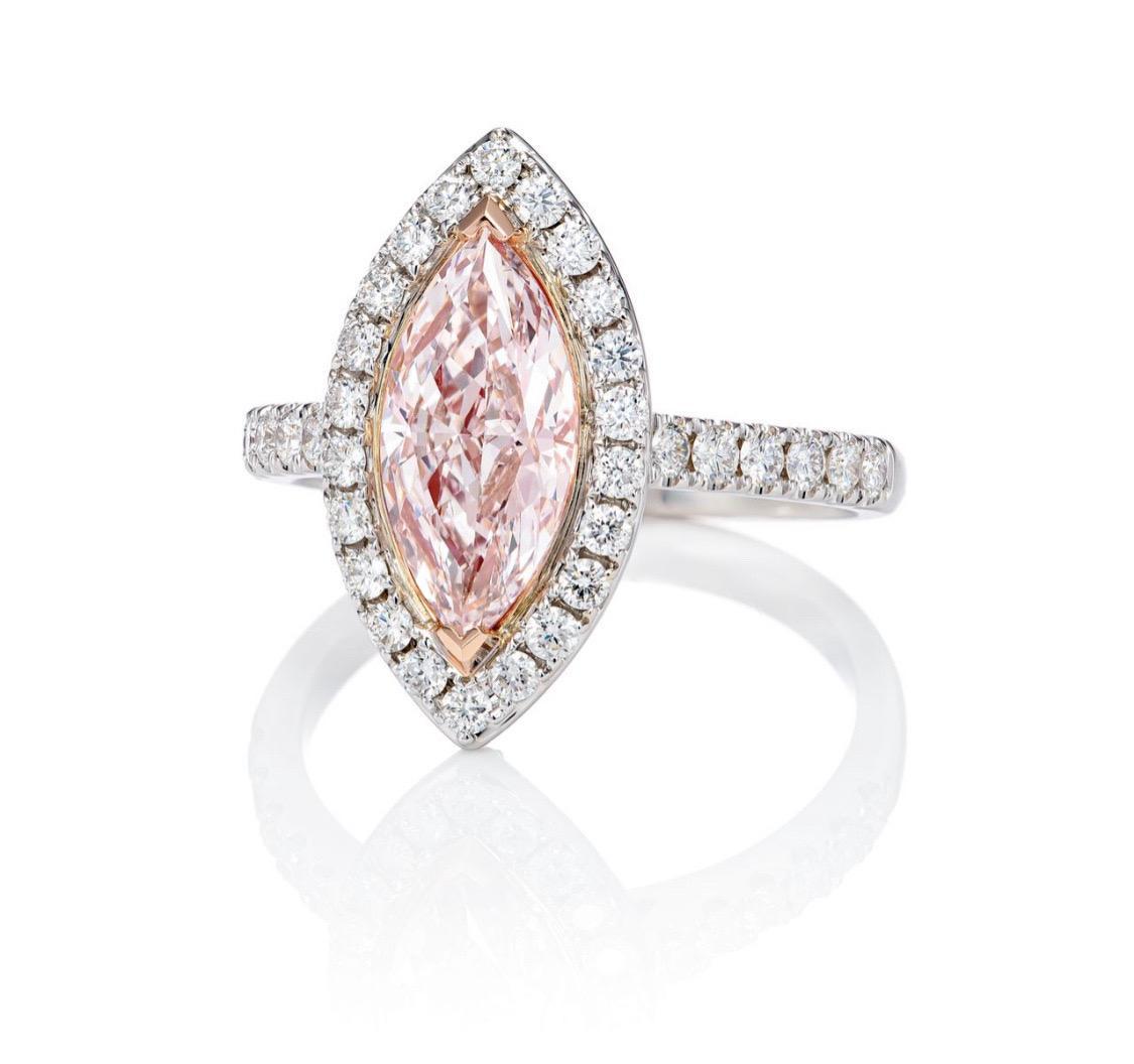 Emilio Jewelry GIA Certified 2.40 Carat Pink Diamond Ring