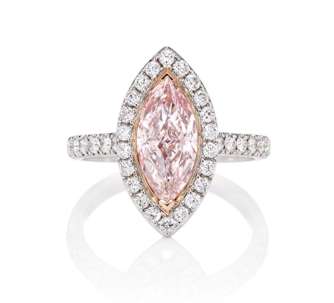 Emilio Jewelry GIA Certified 2.40 Carat Pink Diamond Ring