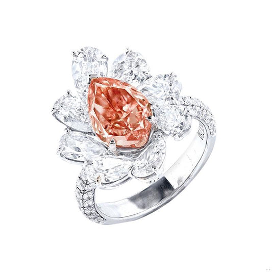 Emilio Jewelry GIA Certified 3.00 Carat Fancy Intense Pink Diamond Ring