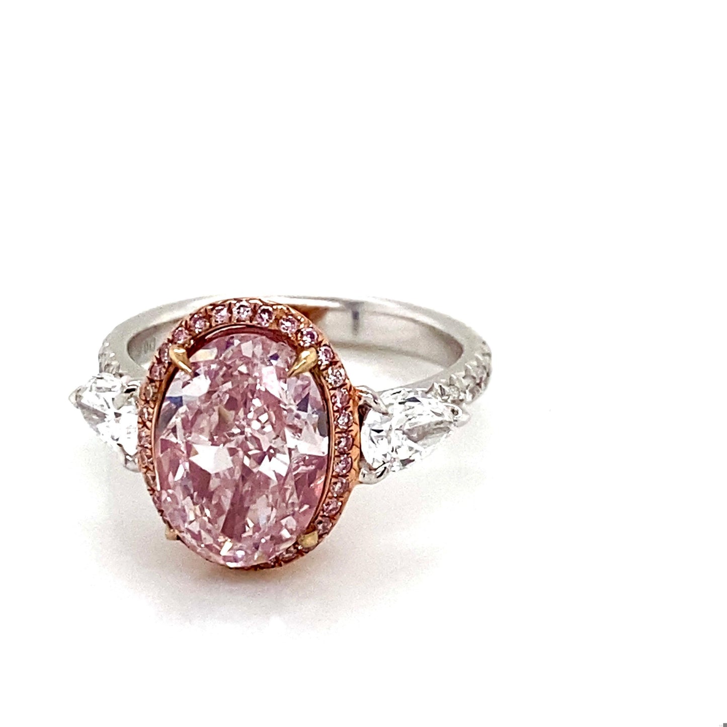 Emilio Jewelry GIA Certified 3.00 Carat Fancy Light Pure Pink Diamond Ring